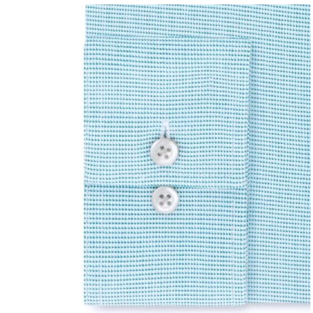 Van Heusen Men's Classic/Regular-Fit Wrinkle-Free Performance Stretch Flex Collar Solid Dress Shirt Aqua Size 18-36-37