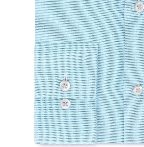 Van Heusen Men's Classic/Regular-Fit Wrinkle-Free Performance Stretch Flex Collar Solid Dress Shirt Blue Size 32-33