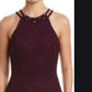 Nightway Women's Glitter-Knit Gown Purple Size 10