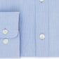 Tommy Hilfiger Men's Athletic Fit Performance Stretch TH Flex Collar Fineline Stripe Dress Shirt Blue Size 17.5x34-35