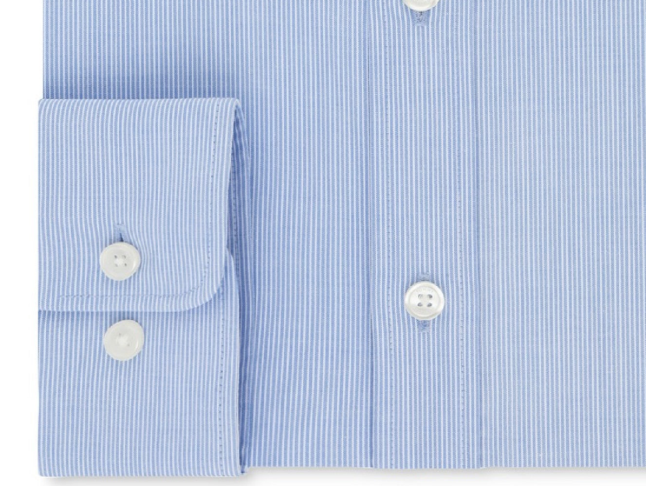 Tommy Hilfiger Men's Athletic Fit Performance Stretch TH Flex Collar Fineline Stripe Dress Shirt Blue Size 17.5x34-35