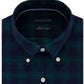 Tommy Hilfiger Men's Classic-Fit Check Dress Shirt Dark Green Size 16.5X32-33
