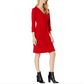 Ralph Lauren Women's Dobby Fit-And-Flare Dress Red Size 4