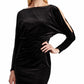 Lauren Ralph Lauren Women's Velvet Slit-Sleeve Dress Black Size 4