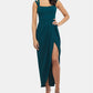 Xscape Women's Petite Double-Strap Gown Green Size 8P