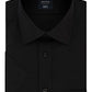 Arrow Men's Fitted Spread-Collar Dress Shirt Black Size 32X33