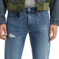 Levi's Men's 502 Tapered Fit Ripped With Camo Print Repair Jeans Blue Size 34X30