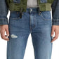Levi's Men's 502 Tapered Fit Ripped With Camo Print Repair Jeans Blue Size 38X30
