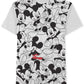 Repeating Mickey Mouse Men's T-Shirt By Jem White Size Large
