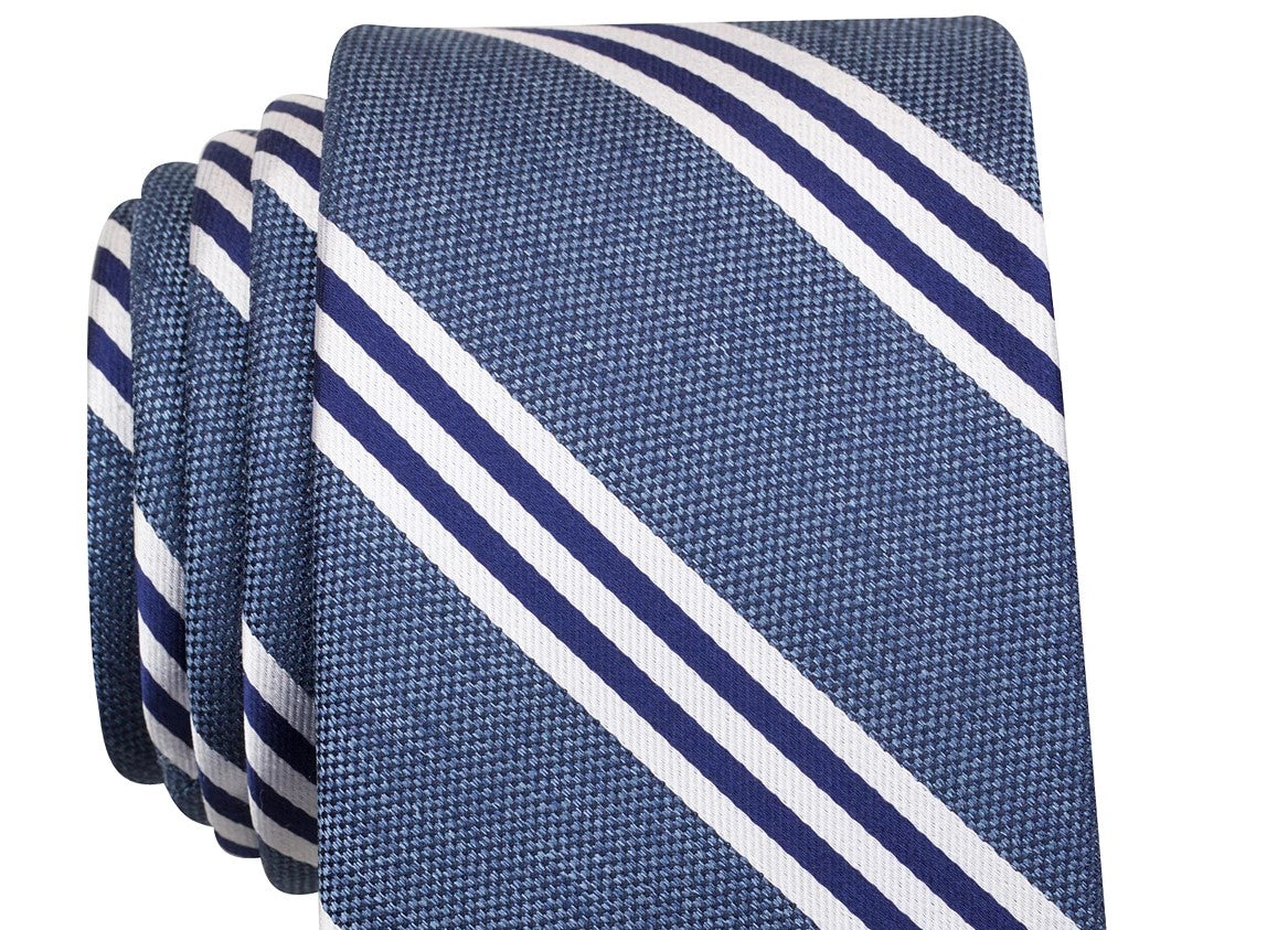 Nautica Men's Bilge Striped Tie Navy Size Regular