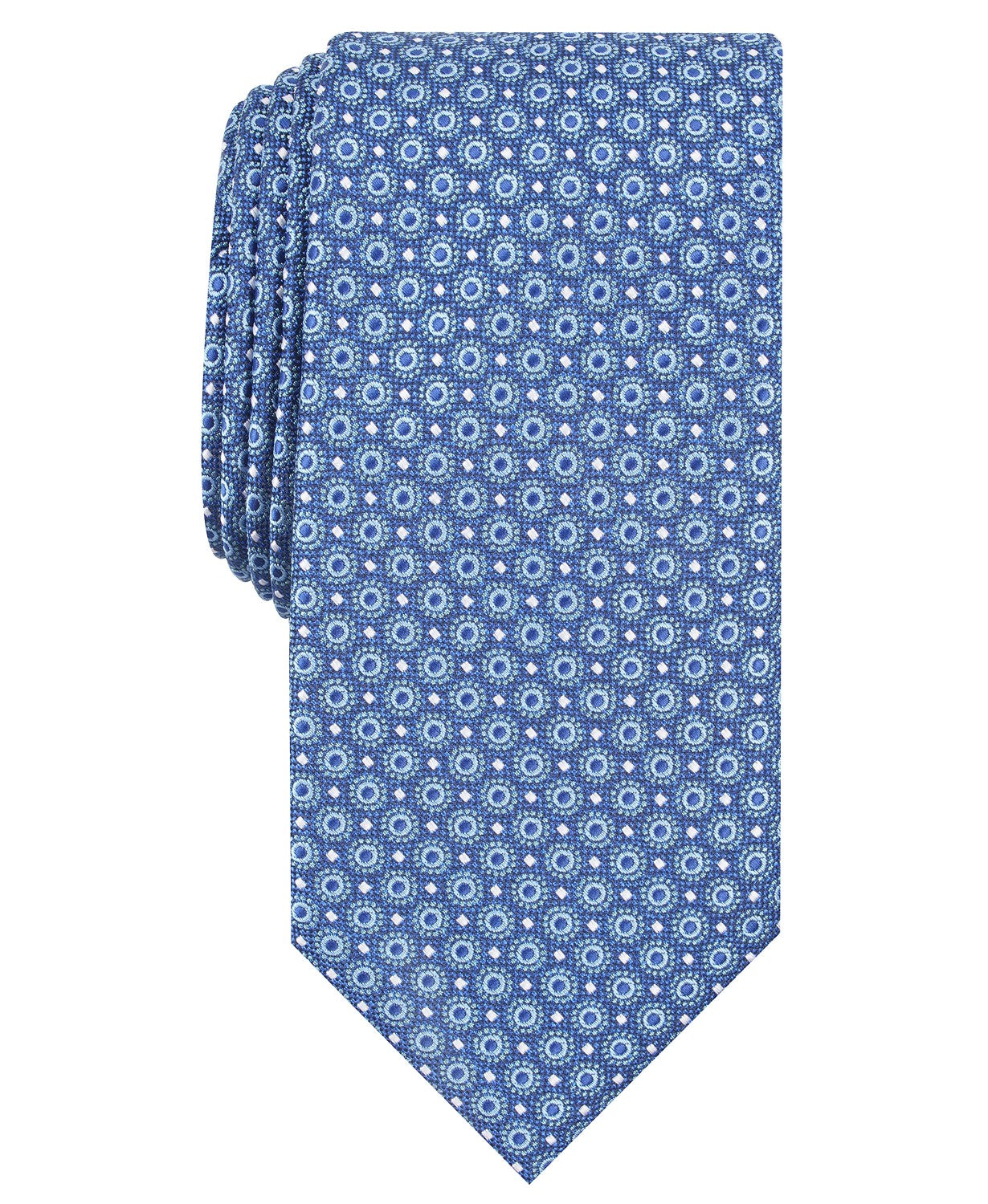 Perry Ellis Men's Bratton Classic Neat Tie Blue Regular