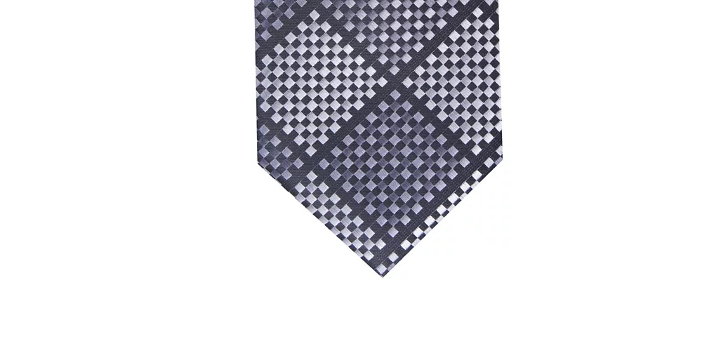 Perry Ellis Men's Erie Check Tie Black Size Regular