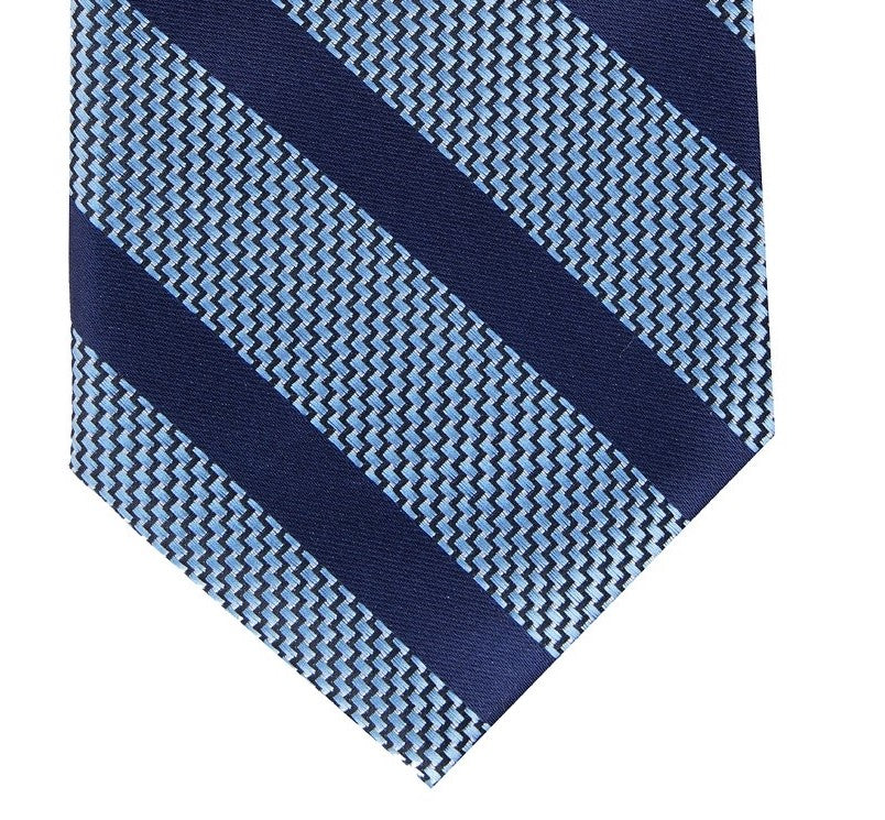 Perry Ellis Men's Brookford Stripe Tie Blue Size Regular