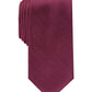 Perry Ellis Men's Savin Herringbone Tie Dark Red Size Regular