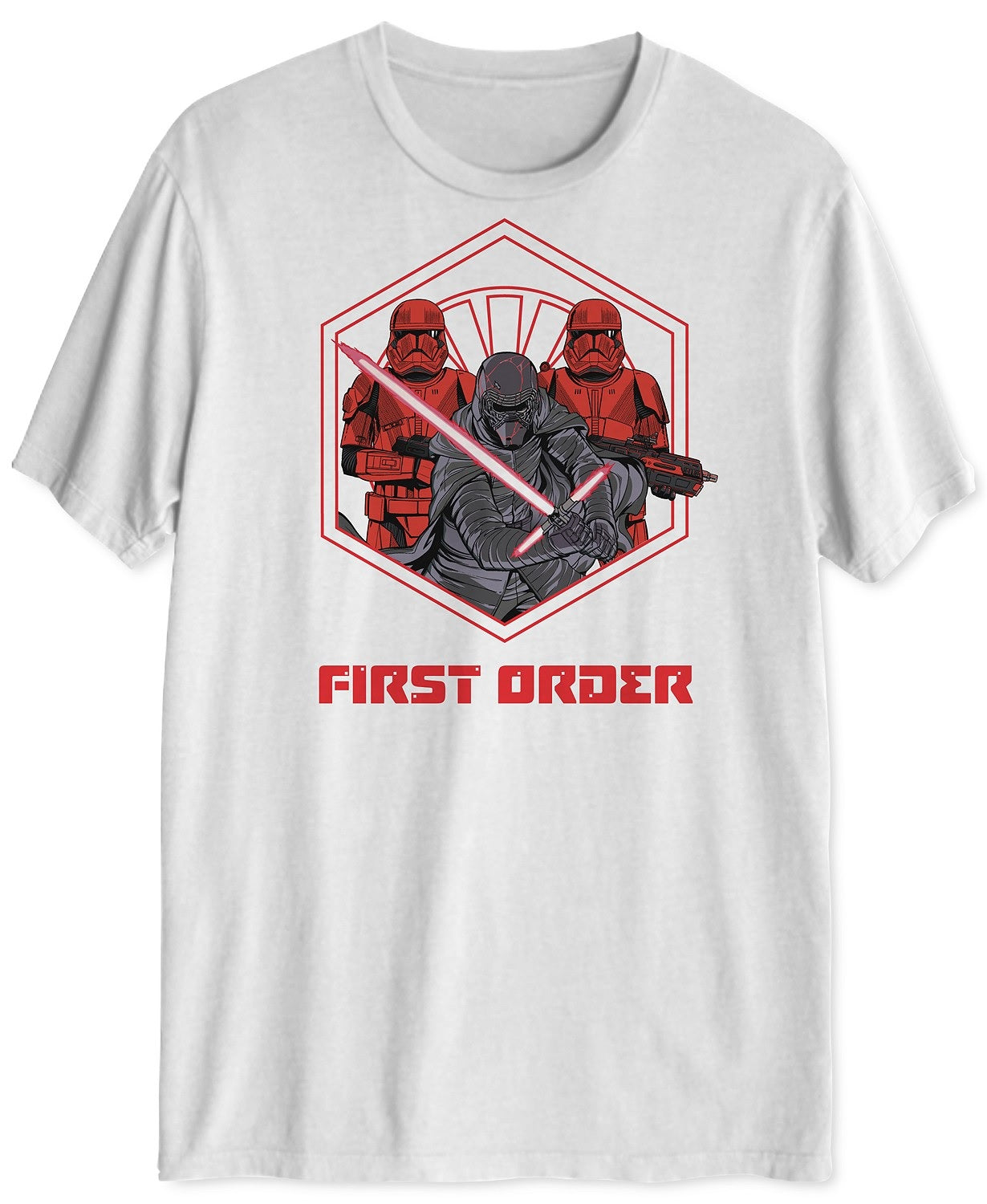 First Order Men's Graphic T-Shirt white Size Medium