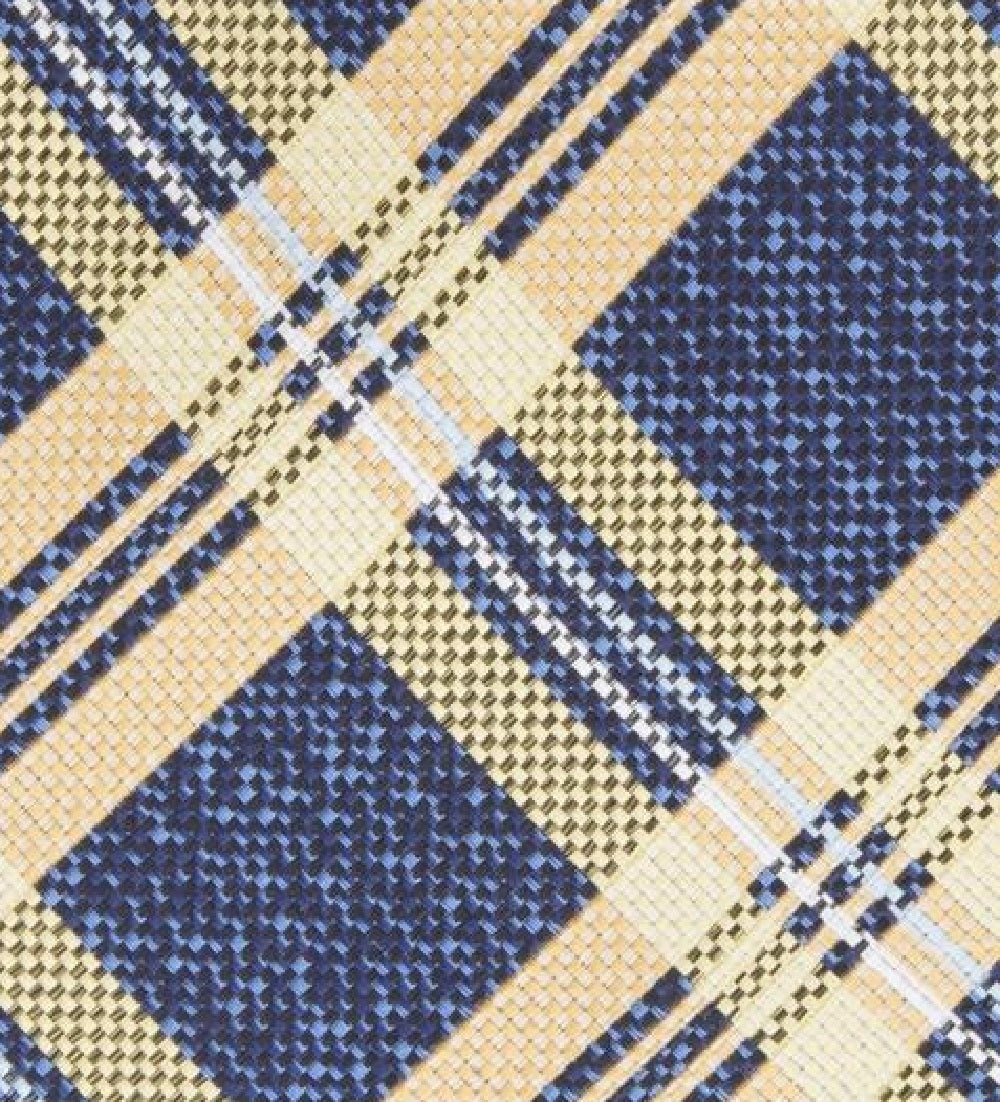 Perry Ellis Men's Duxbury Classic Plaid Tie Yellow One Size