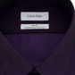 Calvin Klein Men's Steel Slim Fit Non Iron Performance Herringbone Point Collar Dress Shirt Purple Size 36-37