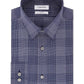 Calvin Klein Steel Men's Slim Fit Stretch Performance Non Iron Temperature Regulating Blue Check Dress Shirt Navy Size 15X34X35