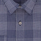 Calvin Klein Steel Men's Slim Fit Stretch Performance Non Iron Temperature Regulating Blue Check Dress Shirt Navy Size 15X34X35