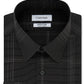 Calvin Klein Men's Infinite Color Slim-Fit Non-Iron Stretch Check Dress Shirt Black Size 17x32-33