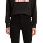 Levi's Women's Metallic Logo-Print Hoodie Black Size 2 Extra Large