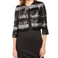R & M Richards Women's Sequined Bolero Jacket Charcoal Size Small