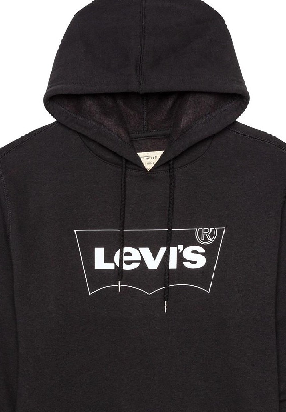 Levi's Men's Burndlen Fleece Logo Hoodie Black Size 2 Extra Large