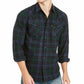 Levi's Men's Plaid Collared Work Dress Green Size Large
