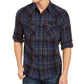 Levi's Men's Curran Regular-Fit Plaid Shirt Blue Size Medium