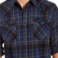 Levi's Men's Curran Regular-Fit Plaid Shirt Blue Size Medium