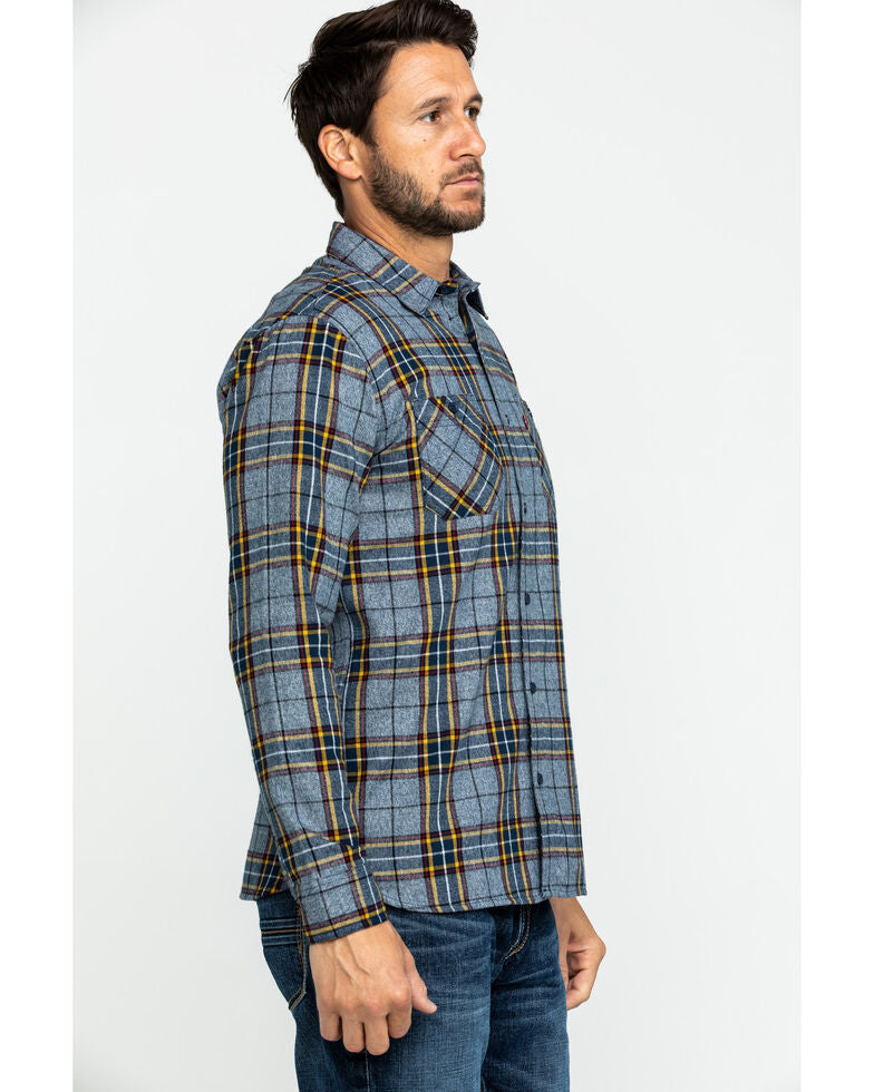 Levi's Men's Crance Plaid Flannel Shirt Blue Size Extra Large