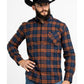 Levi's Men's Ferra Plaid Button Long Sleeve Western Flannel Shirt Orange  Size Extra Large