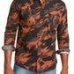 Levi's Men's Newski Camouflage Shirt Orange/Grey Size Large