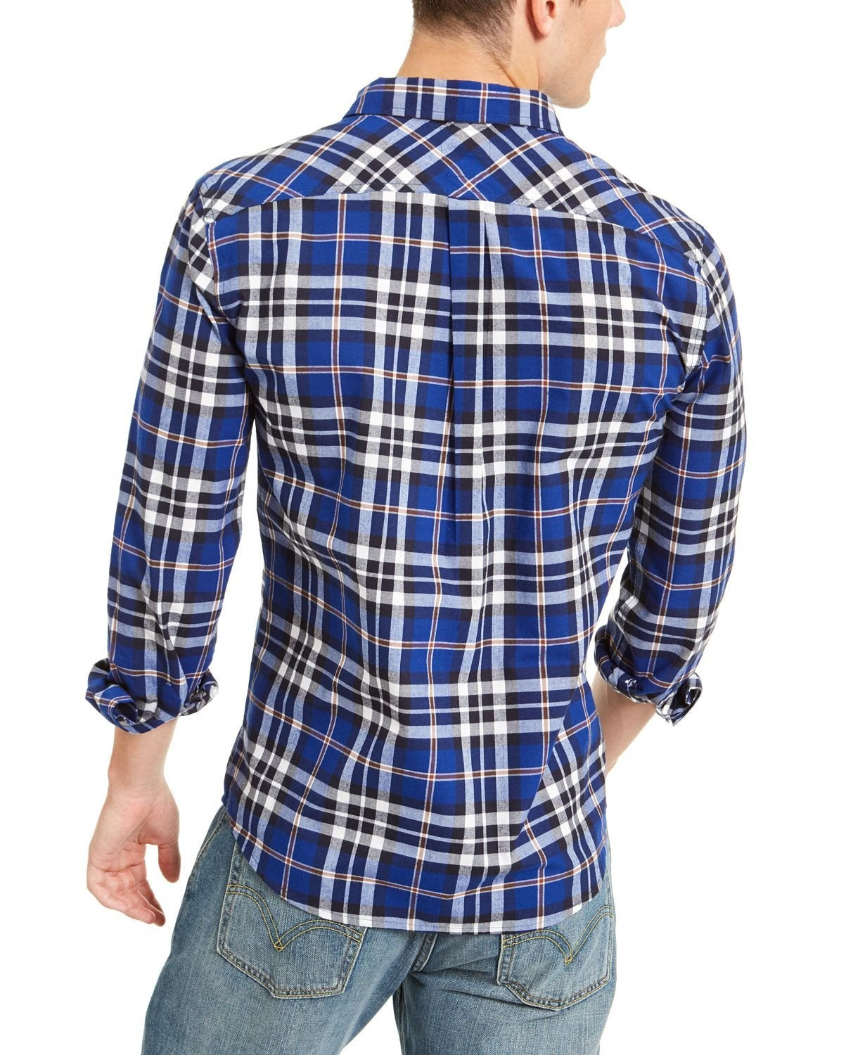 Levi's Men's Plaid Button-down Shirt Sodalite Blue Size Medium
