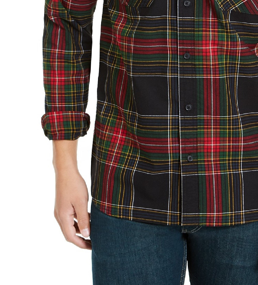 Levi's Men's Malden Plaid Shirt Black Size Large