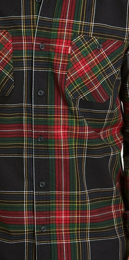 Levi's Men's Malden Plaid Shirt Red Size Small
