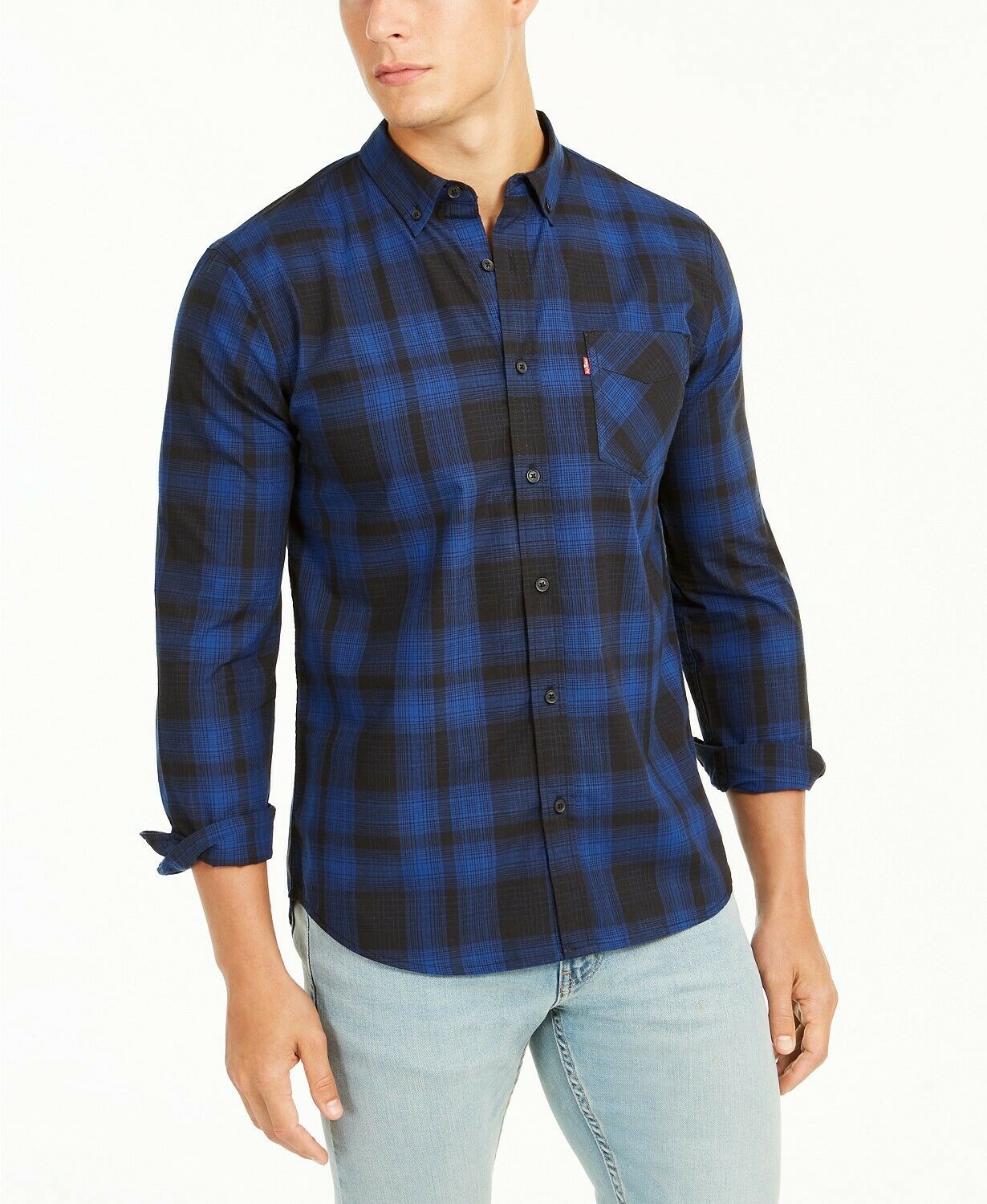 Levi's Men's Chama Plaid Shirt Gray Size XX Large