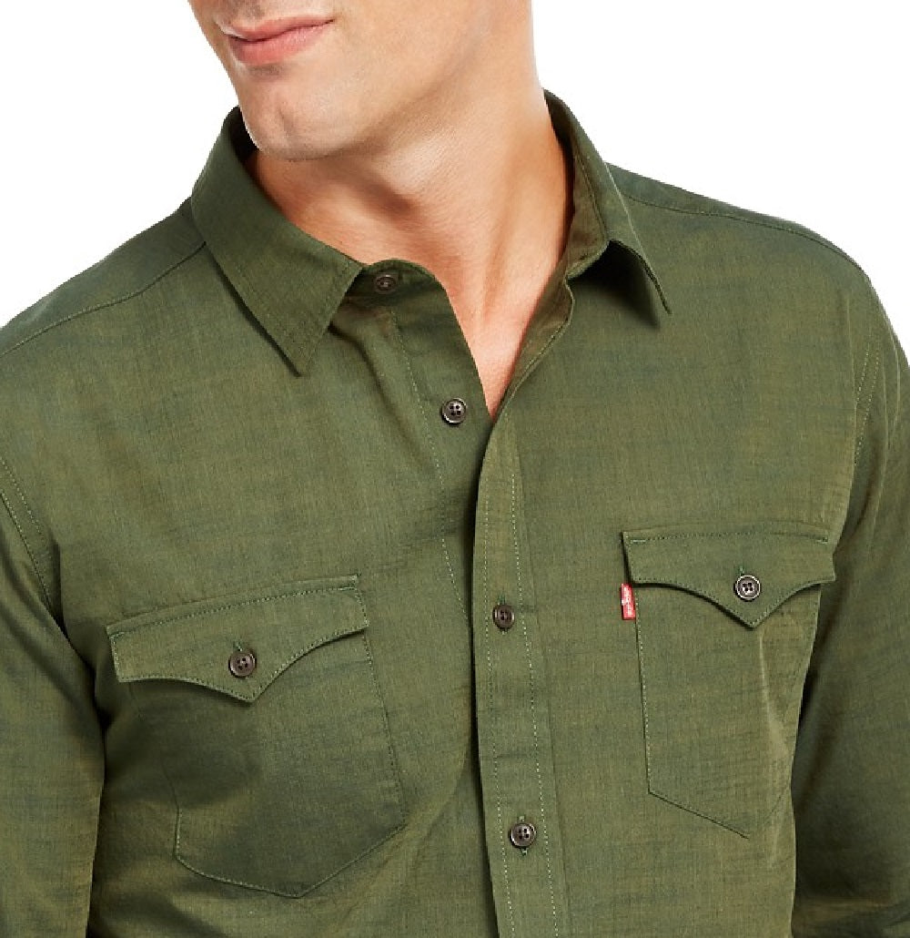 Levi's Men's Darrow Shirt Green Size Medium