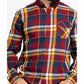 Levi's Men's Bellore Madras Plaid Long Sleeve Western Flannel Red Size Large