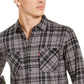 Levi's Men's Miguel Regular-Fit Plaid Flannel Shirt Gray Size Medium