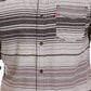 Levi's Men's Avalon Striped Flannel Shirt Gray Size Medium