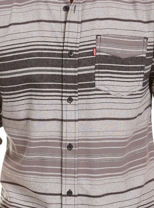Levi's Men's Avalon Striped Flannel Shirt Gray Size Medium