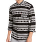 Levi's Men's Norte Regular-Fit Geo-Stripe Shirt Black Size Large