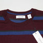 Calvin Klein Men's Bi-Color Striped Sweater Wine Size Medium