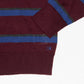 Calvin Klein Men's Bi-Color Striped Sweater Wine Size Medium