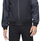 Calvin Klein Men's Colorblocked Mix-Media Bomber Jacket Charcoal Size Large