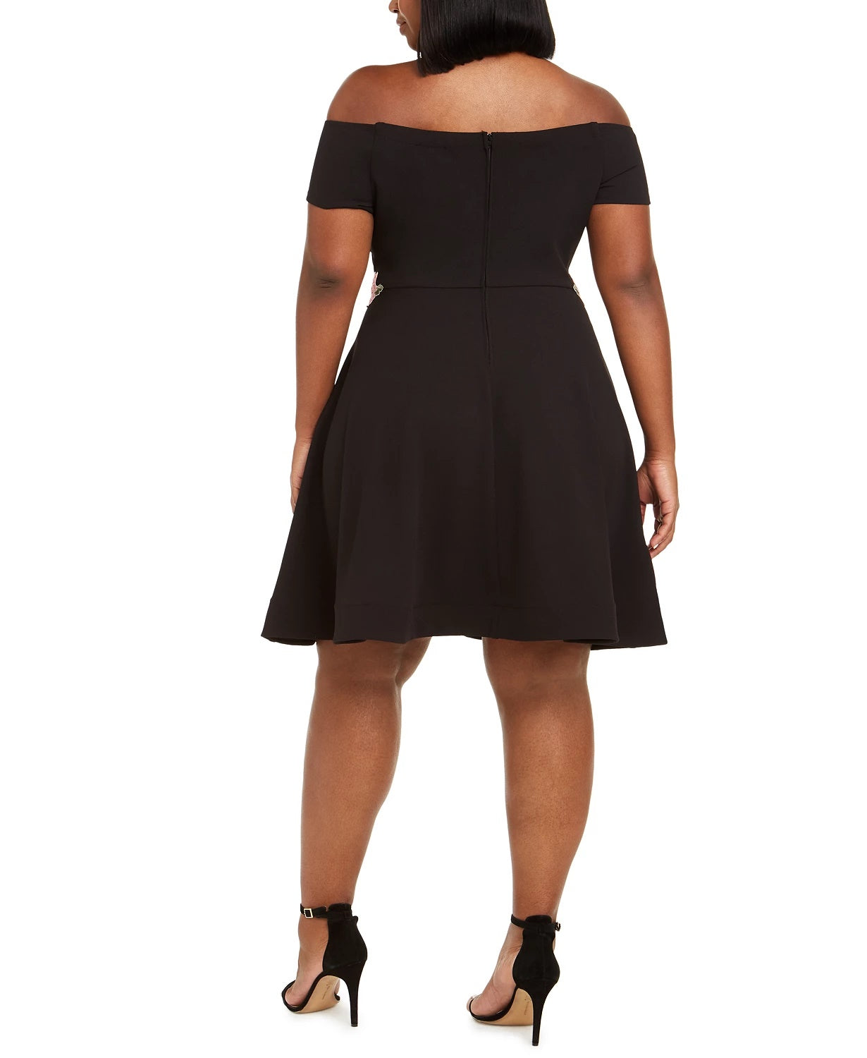 B Darlin Women's Trendy Off The Shoulder Fit & Flare Dress Black Size 18