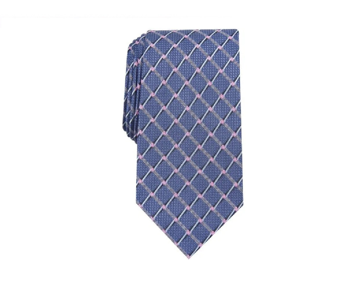 Perry Ellis Men's Brodie Grid Tie Navy One Size