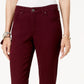 Style & Co Women's Curvy-Fit Skinny Fashion Jeans Wine Jam Size 12