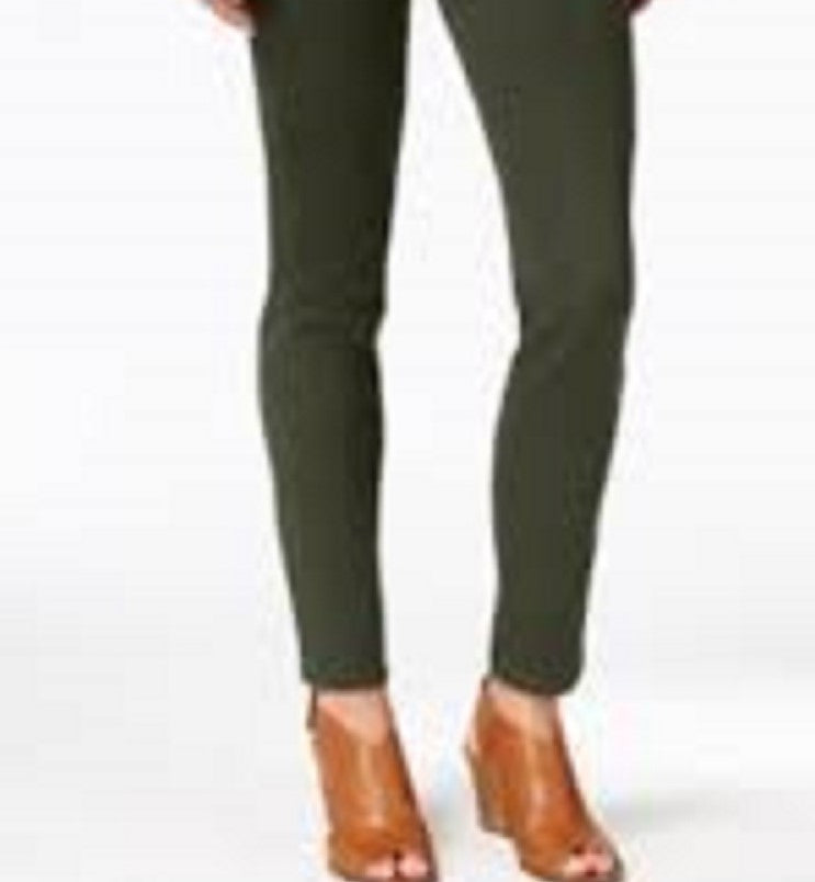 Style & Co Women's Curvy-Fit Skinny Fashion Jeans Green Size 14